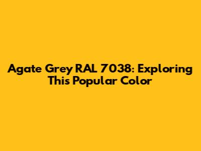 Agate Grey RAL 7038: Exploring This Popular Color