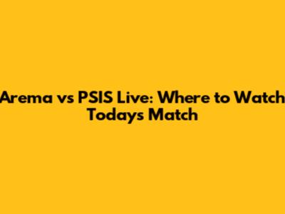 Arema vs PSIS Live: Where to Watch Today's Match