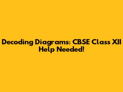 Decoding Diagrams: CBSE Class XII Help Needed!