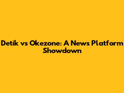 Detik vs Okezone: A News Platform Showdown