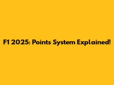 F1 2025: Points System Explained!