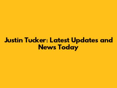 Justin Tucker: Latest Updates and News Today