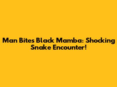 Man Bites Black Mamba: Shocking Snake Encounter!