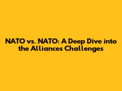 NATO vs. NATO: A Deep Dive into the Alliance's Challenges