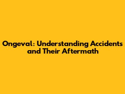 Ongeval: Understanding Accidents and Their Aftermath