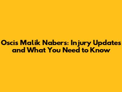 Oscis Malik Nabers: Injury Updates and What You Need to Know