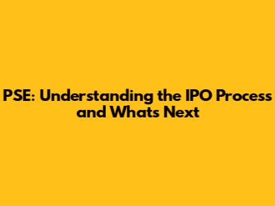 PSE: Understanding the IPO Process and What's Next