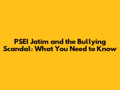 PSEI Jatim and the Bullying Scandal: What You Need to Know