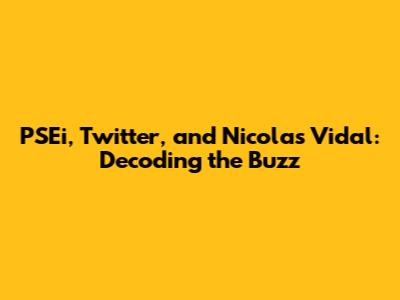 PSEi, Twitter, and Nicolas Vidal: Decoding the Buzz