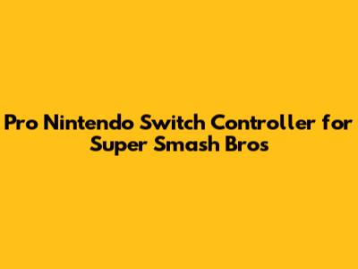Pro Nintendo Switch Controller for Super Smash Bros