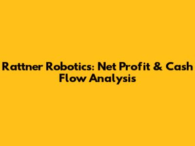 Rattner Robotics: Net Profit & Cash Flow Analysis
