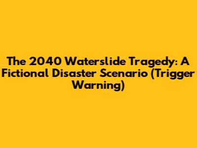 The 2040 Waterslide Tragedy: A Fictional Disaster Scenario (Trigger Warning)