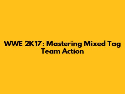 WWE 2K17: Mastering Mixed Tag Team Action